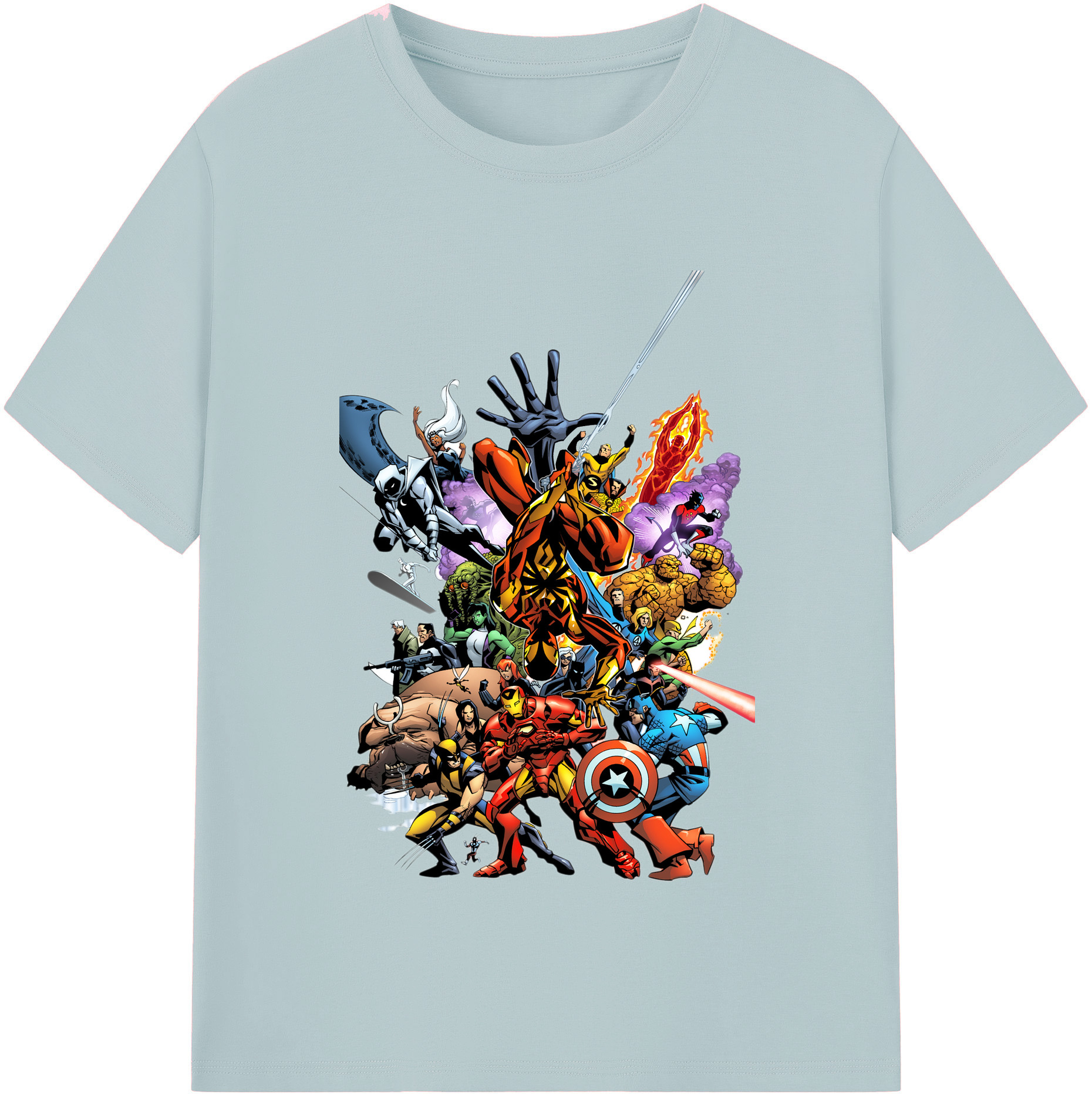 （画像用） アベンジャーズ The Avengers 綿100％半袖Tシャツ（フロントプリント）
